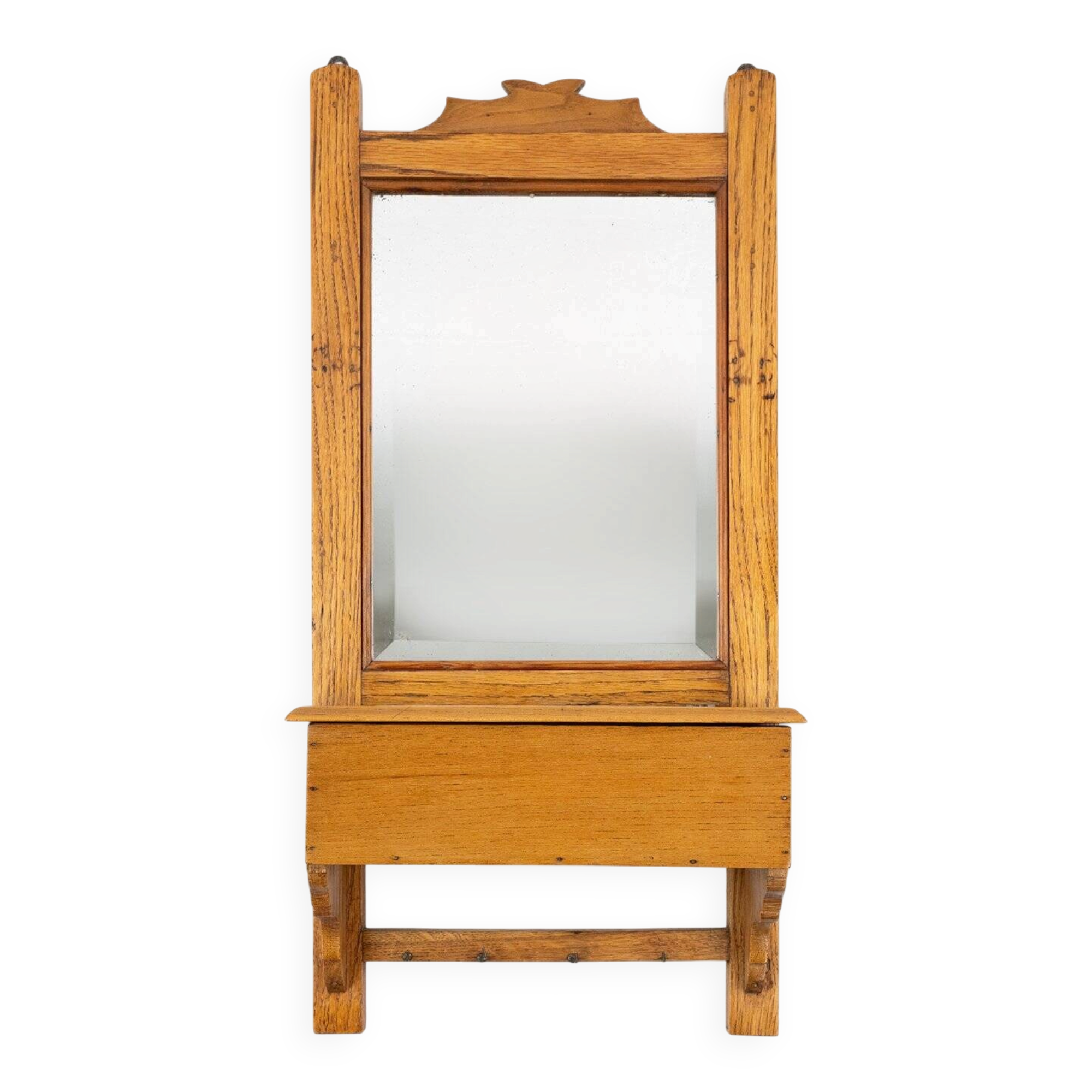 Item Name French Wooden Shaving Cabinet with Mirror, 1890s