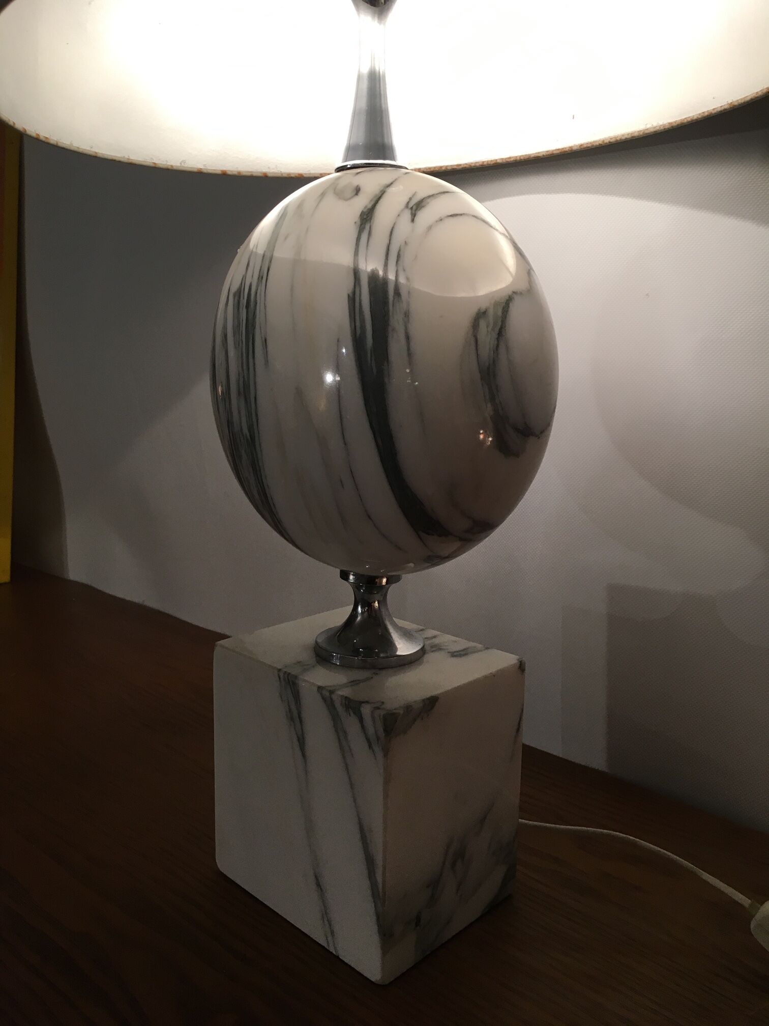 Marble barber lamp from the 70s