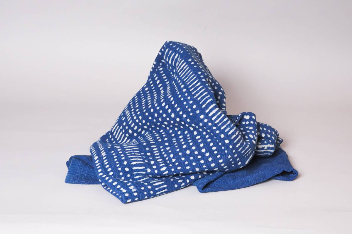 Handwoven indigo fabric