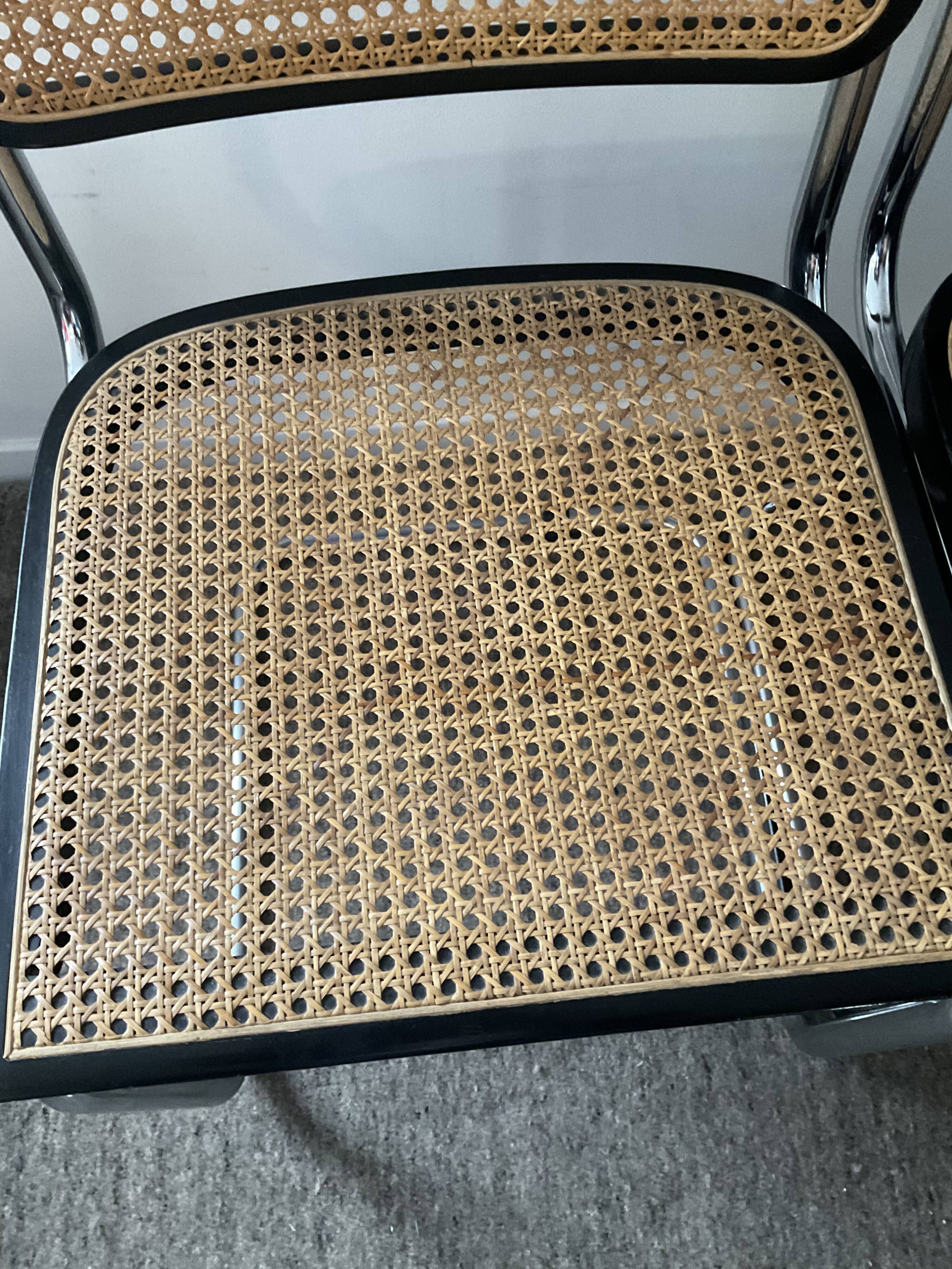 Pair of chairs Marcel Breuer Cesca B32