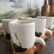 Set of 6 mugs in stoneware workshop of the dove 50s