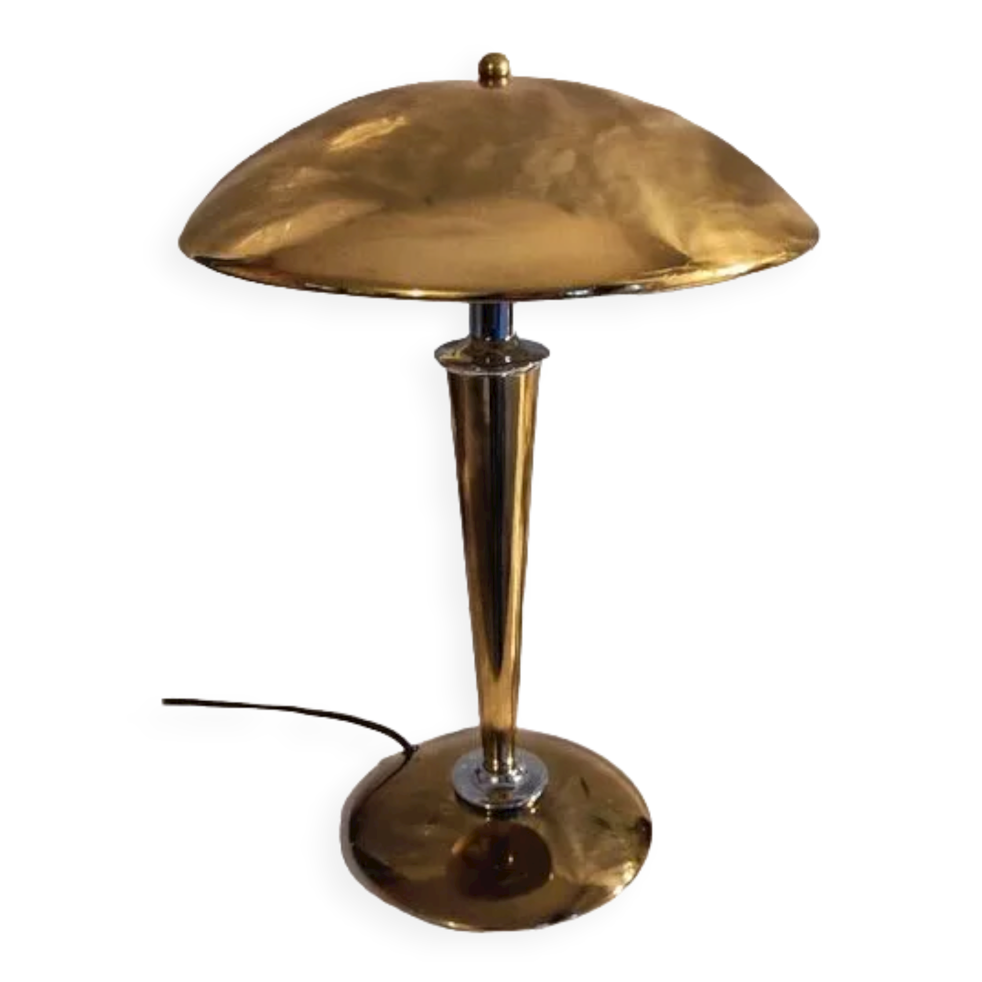 Mushroom lamp golden metal style liner