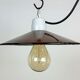 Industrial Red Enamel Pendant Light, 1970s