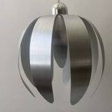 Brushed metal flower pendant light, 1970 design
