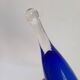 Blue glass table lamp in metal from the 90s.