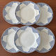 Set of 6 vintage flat plates Moulin des Loups & Hamage model Pan