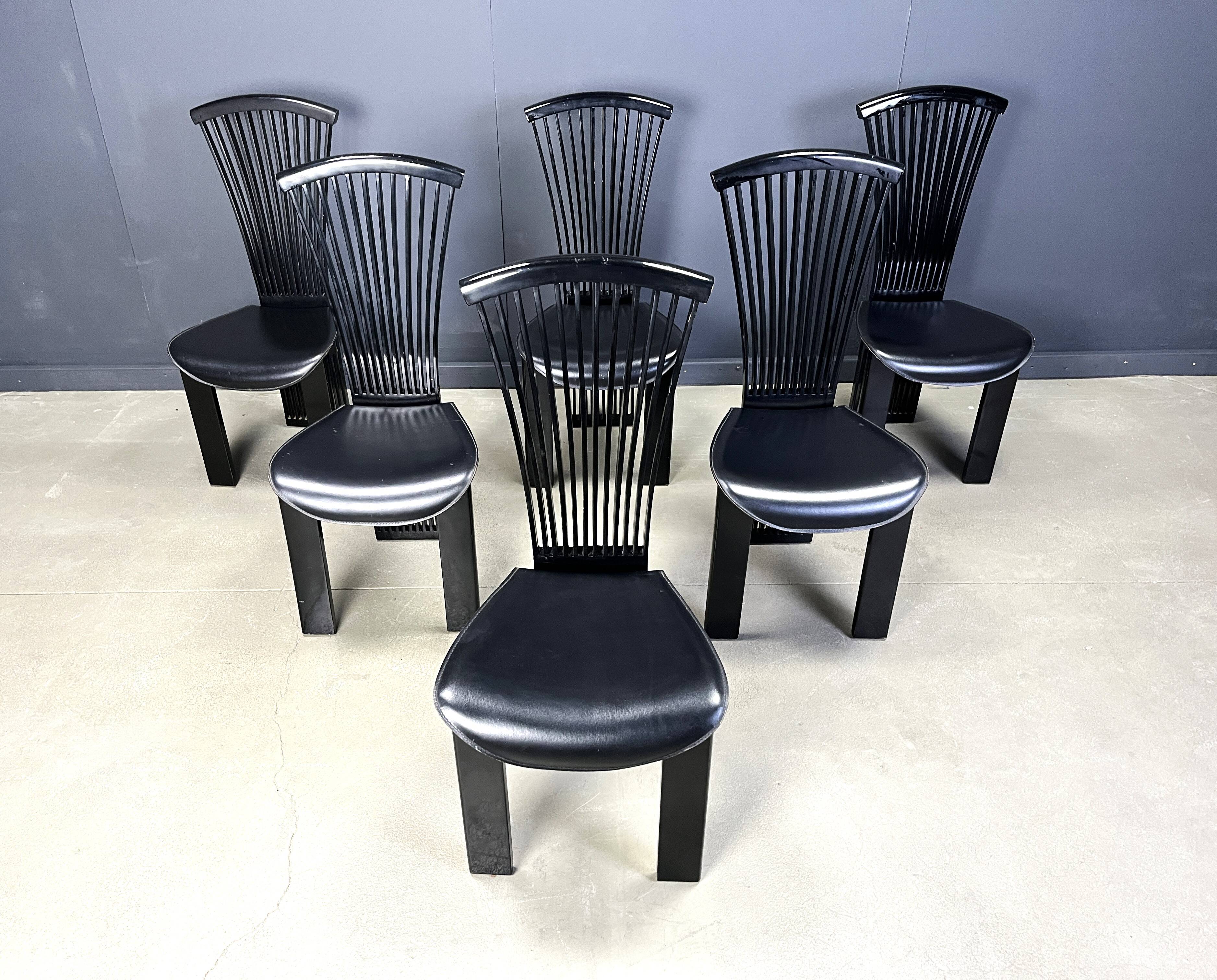 Vintage dining chairs by Pietro costantini, 1980s, set of 6