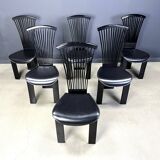Vintage dining chairs by Pietro costantini, 1980s, set of 6