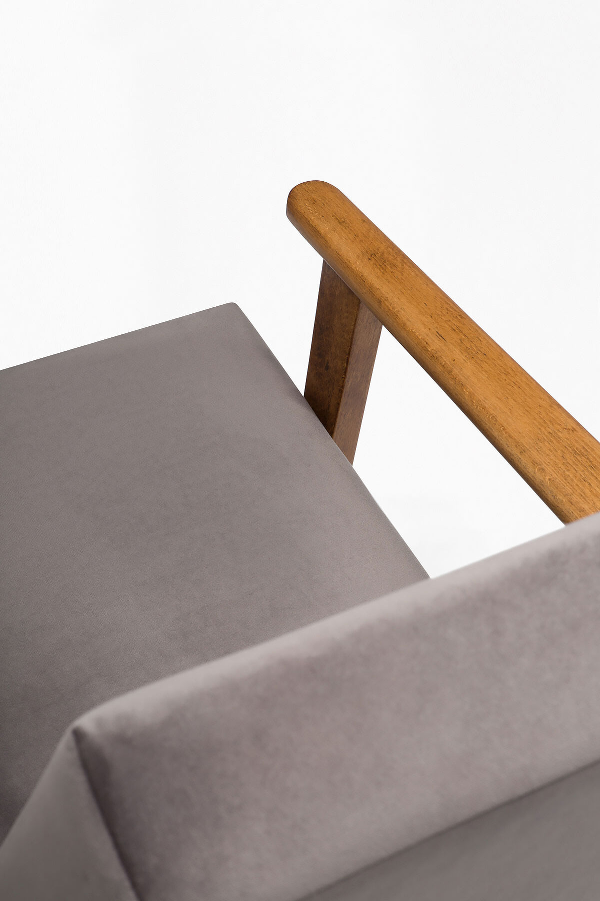 Śnieżka armchair  from the 1970s./ gray velor