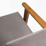 Śnieżka armchair  from the 1970s./ gray velor