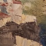 Village on a rocky setting