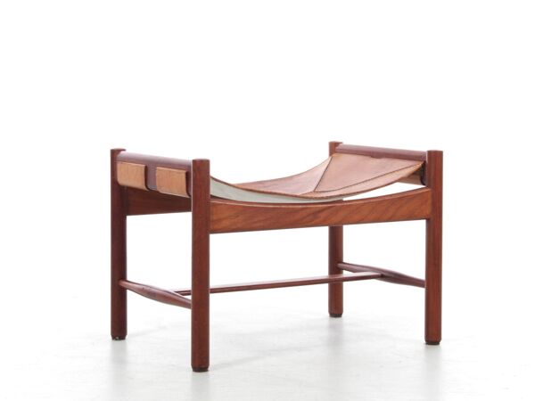 Repose pieds ou ottoman scandinave en teck