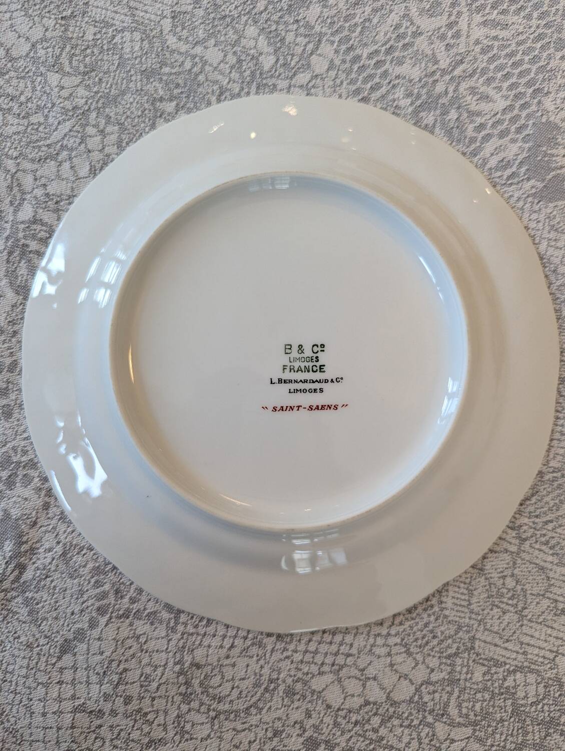 9 L.Bernardaud porcelain dessert plates