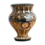 Vase in soviet-style marquetry