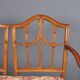 Antique neoclassical canapé in maple and fabric, Italy, 19th century.