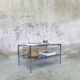 Chrome metal coffee table