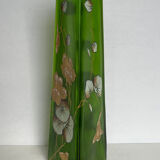 Art Nouveau vase in painted glass