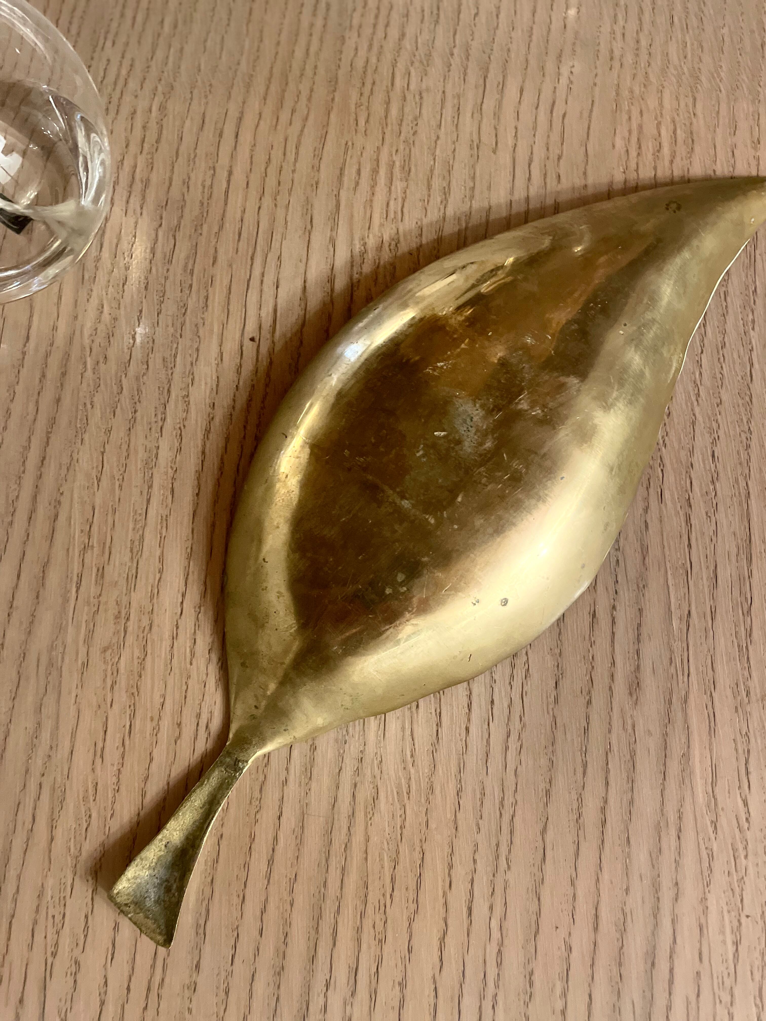 Empty pocket sheet shape brass -vintage year 60