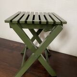 Vintage slatted fishing stool
