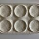 Gien earthenware white slip dish 1970