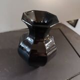 Black crystal vase