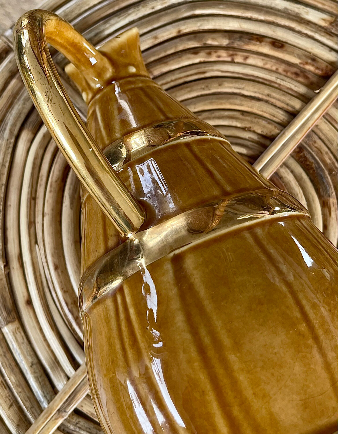 Vintage earthenware pitcher