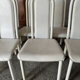 Chaises de table design 1980s Cuir/Bois