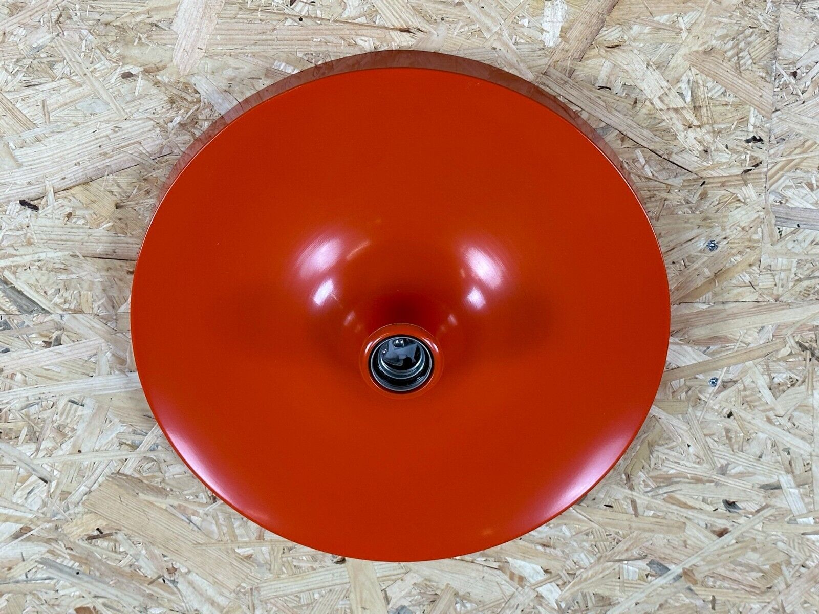 60s 70s discus wall lamp Teka Orange Space Age design aluminum metal