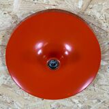 60s 70s discus wall lamp Teka Orange Space Age design aluminum metal