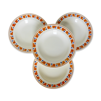 4 semi-hollow plates in iron earth of the Salins model Lucette 210850