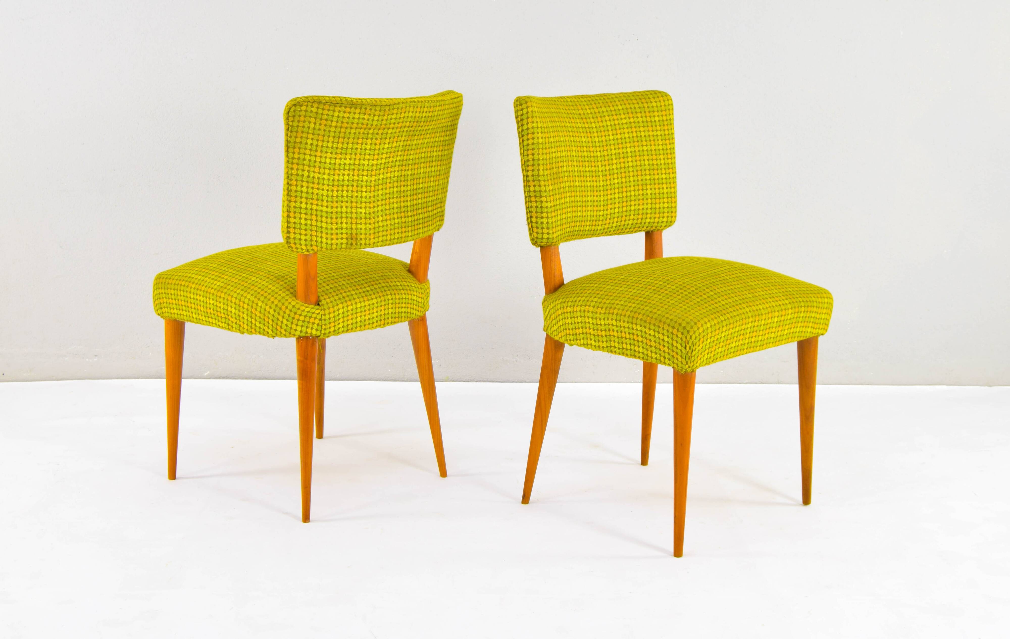 Dining Set Danish Teak and Textile Chairs 50s