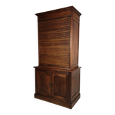 1930s Dutch Oak Roll-Top Notary Cabinet / Archive Cabinet