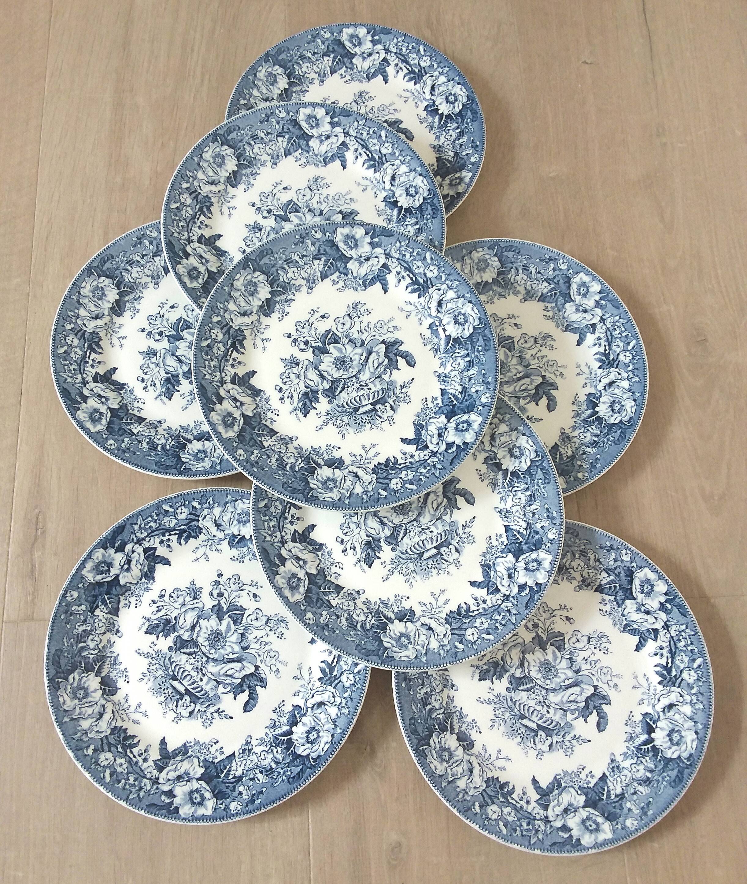 Set of 8 dessert plates Royal Sphinx Maastricht