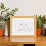 Illustration A4 Naiade No. 7/8 Brittany blue bather