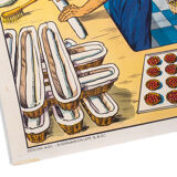 Poster school vintage No. 13 the hairdresser & No. 14 at the Baker - V. 2 - Editions M.D.I