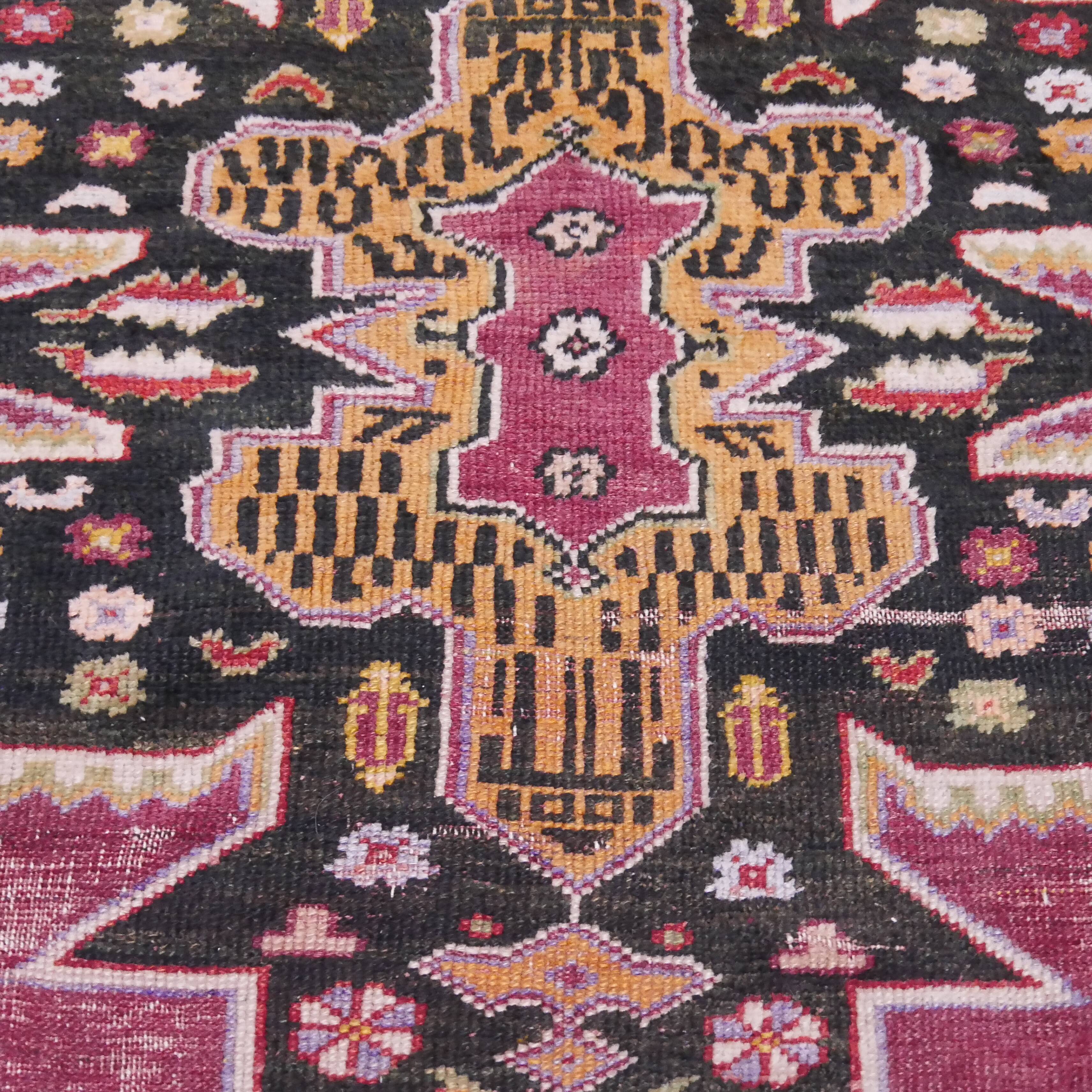 An ANCIENT Turkish handmade oriental carpet ANATOLIE 220 X 118