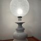 Vintage lamp in clichy glass and glazed ceramic