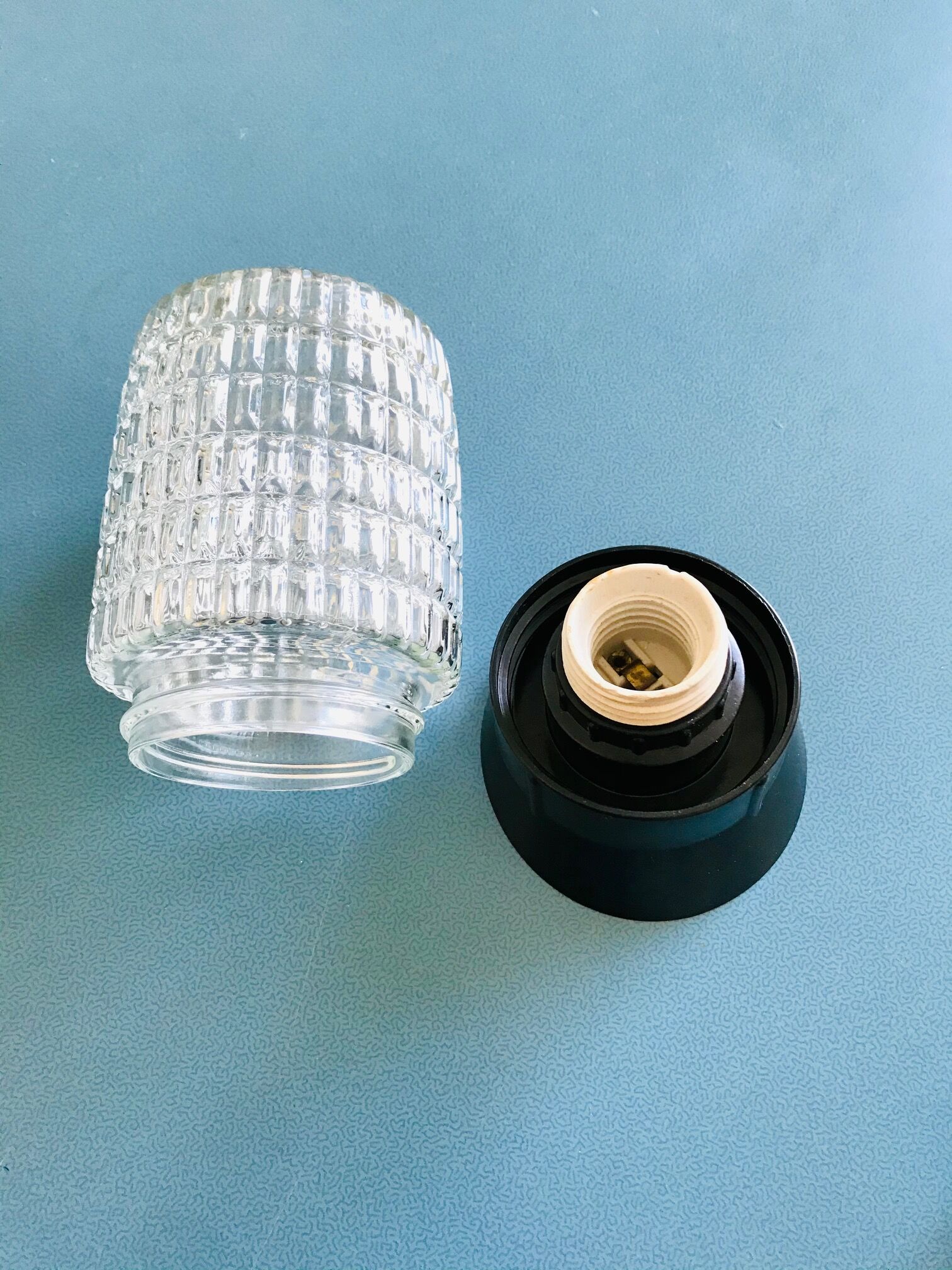 Moulded glass sconce