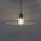 Danish space-age hanging lamp in transparent and blue plexi 1980s