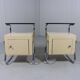 Set of 2 tubular bedside tables from the 50s