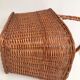 Vintage rattan wicker market basket