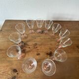 Set of 12 Rosaline Lumincarc port glasses, 1960s