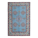 Vintage Turkish hand-knotted wool cotton blue area rug 170x259