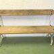 19th century patinated iron cast iron garden bench