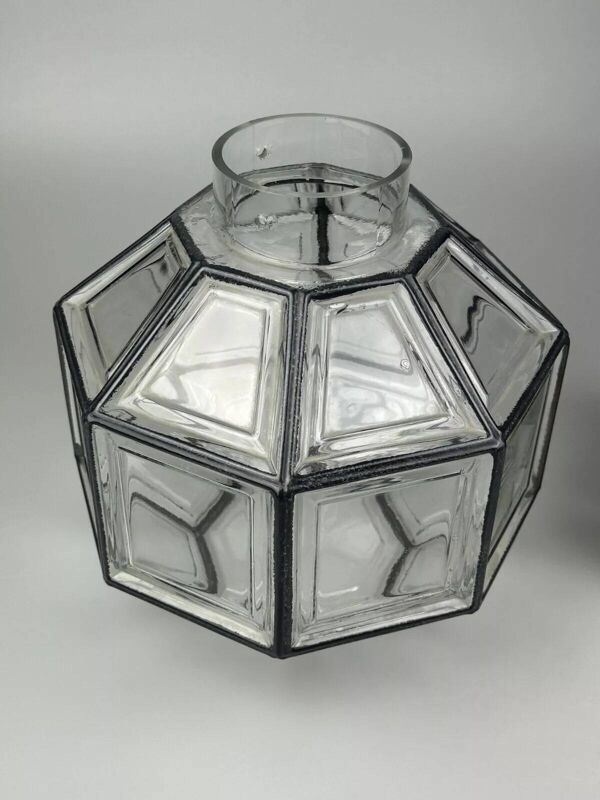 Suspension Glashütte Limburg en verre et laiton, Allemagne 1960-1970