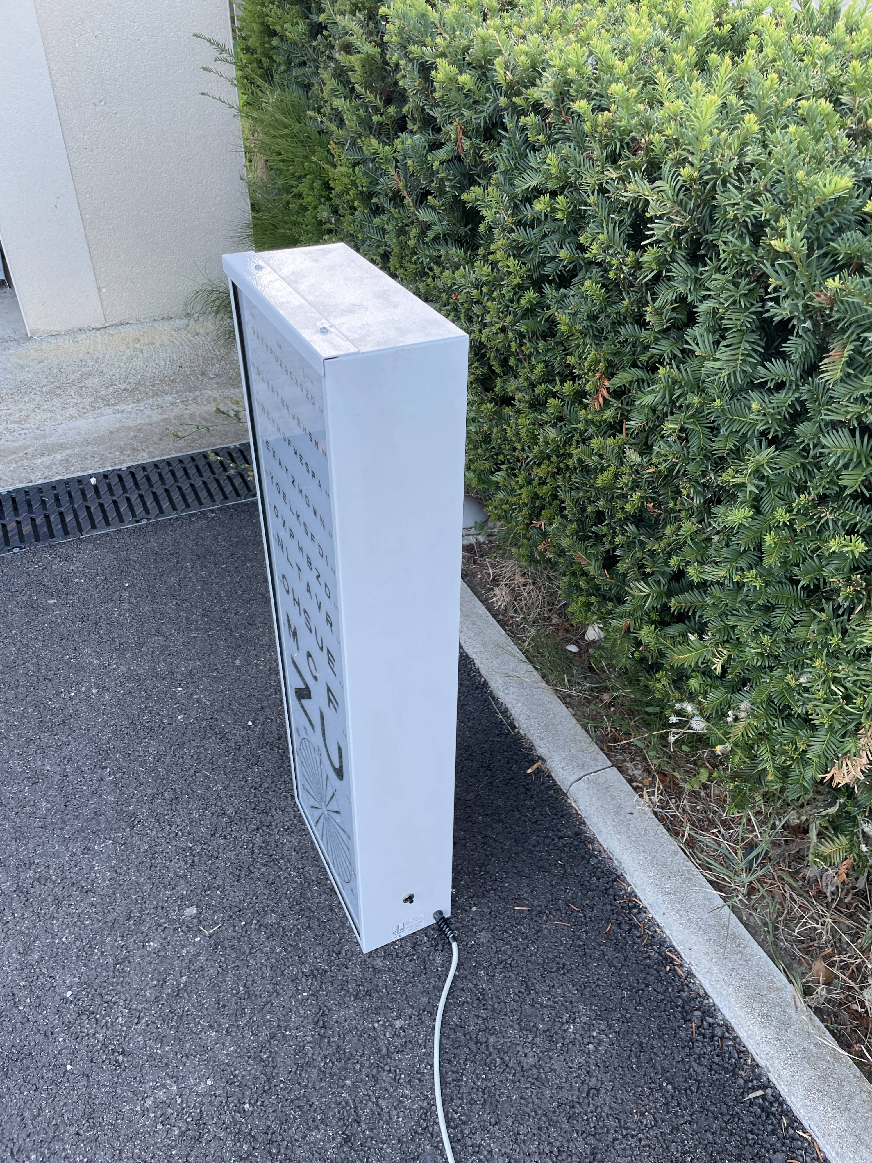 Vintage lamp optometric luminous scale Monoyer vintage lamp