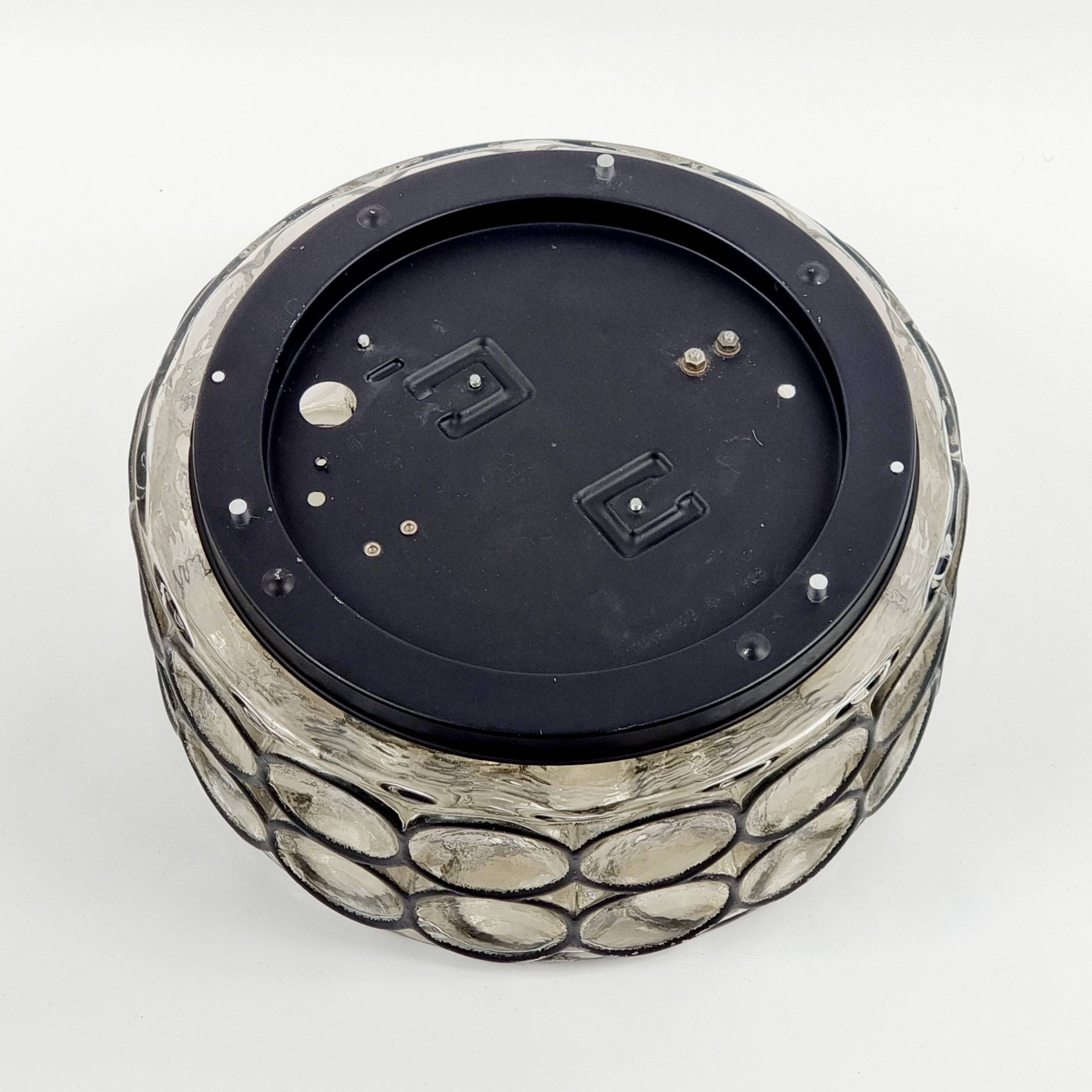 Large Mid-Century Modern Glass Ceiling Light from Limburg, Germany, 1970s