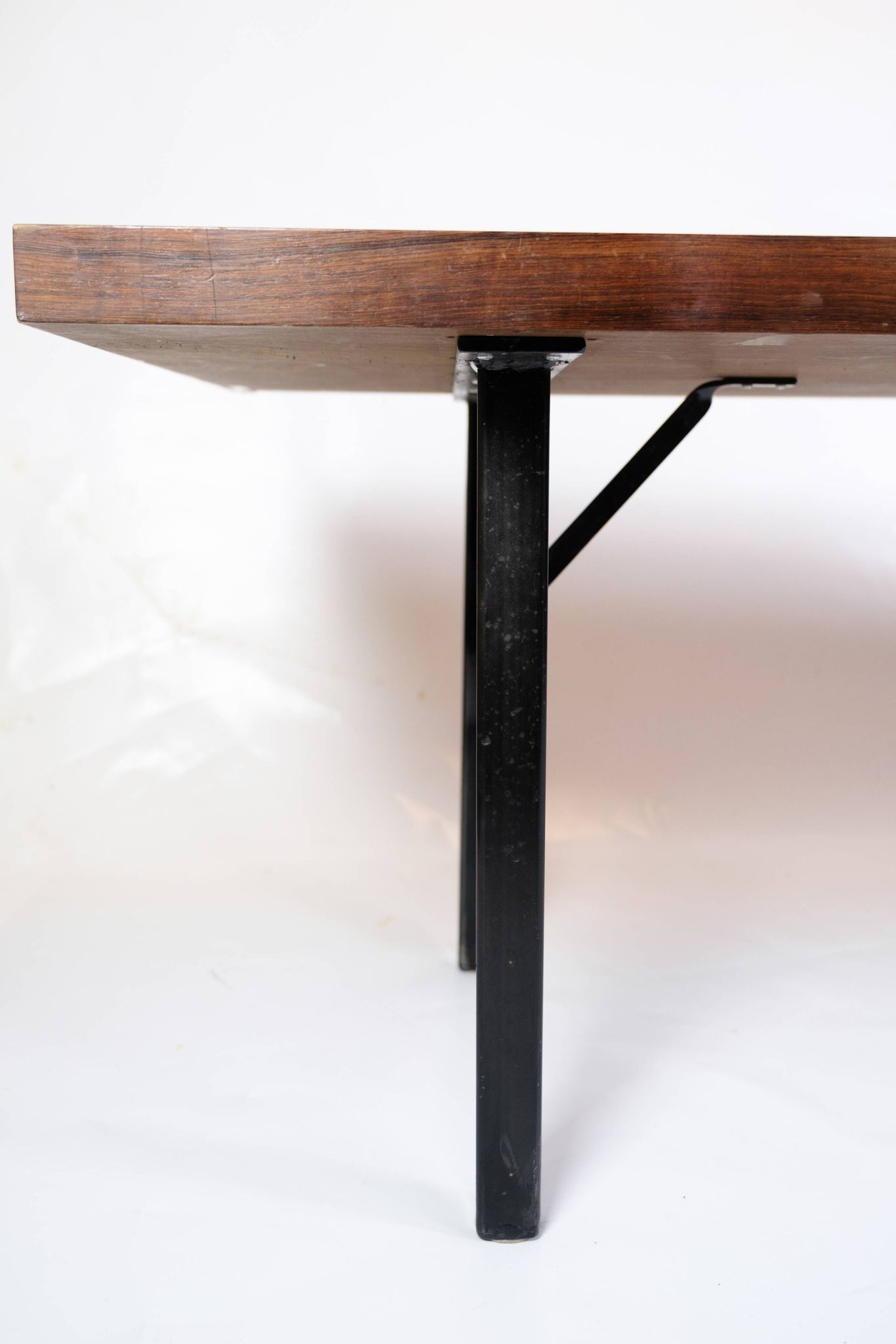 Coffee Table Made In Rosewood With Metal Frame From 1960s