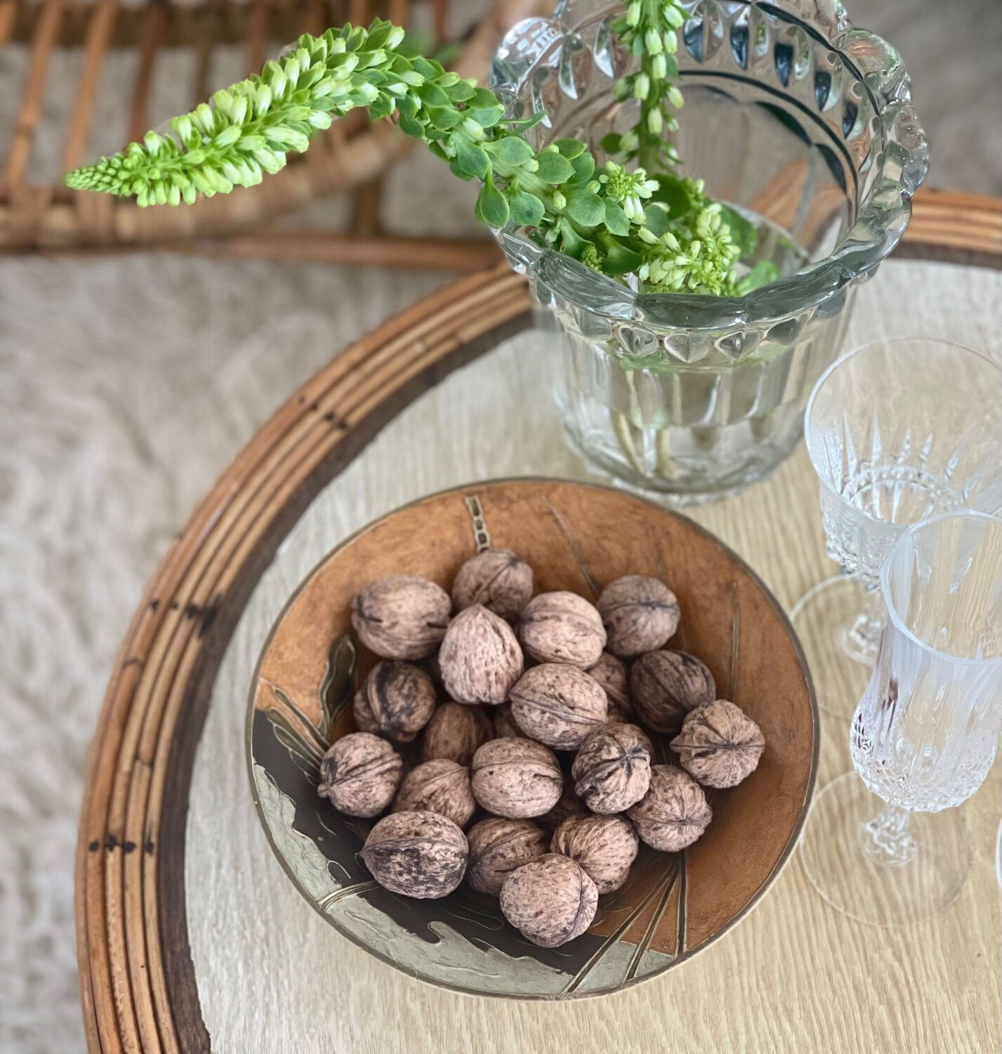 Cloisonné brass cup