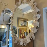 Murano mirror, white butterflies